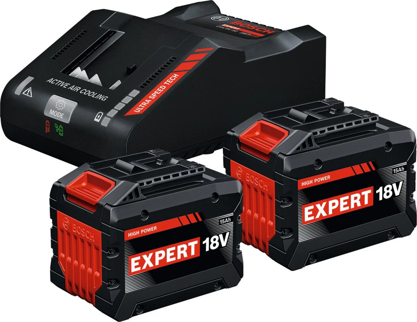 Bosch Professional EXPERT Accu starterset 2x EXBA 18V-150 + EXAL 18V-160 - 1600A0373Z