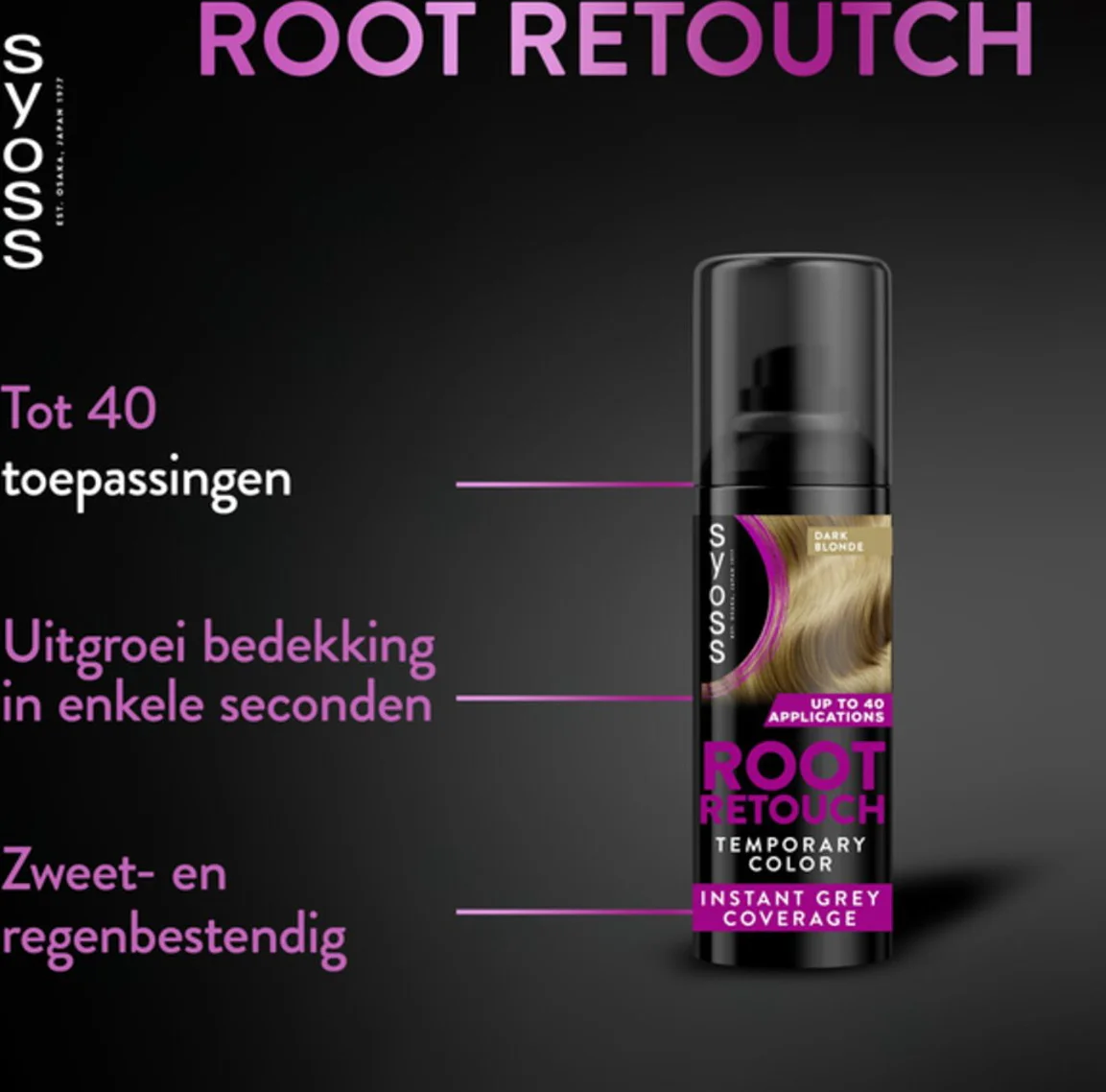 2x Syoss Root Retoucher Middenblond 120 ml
