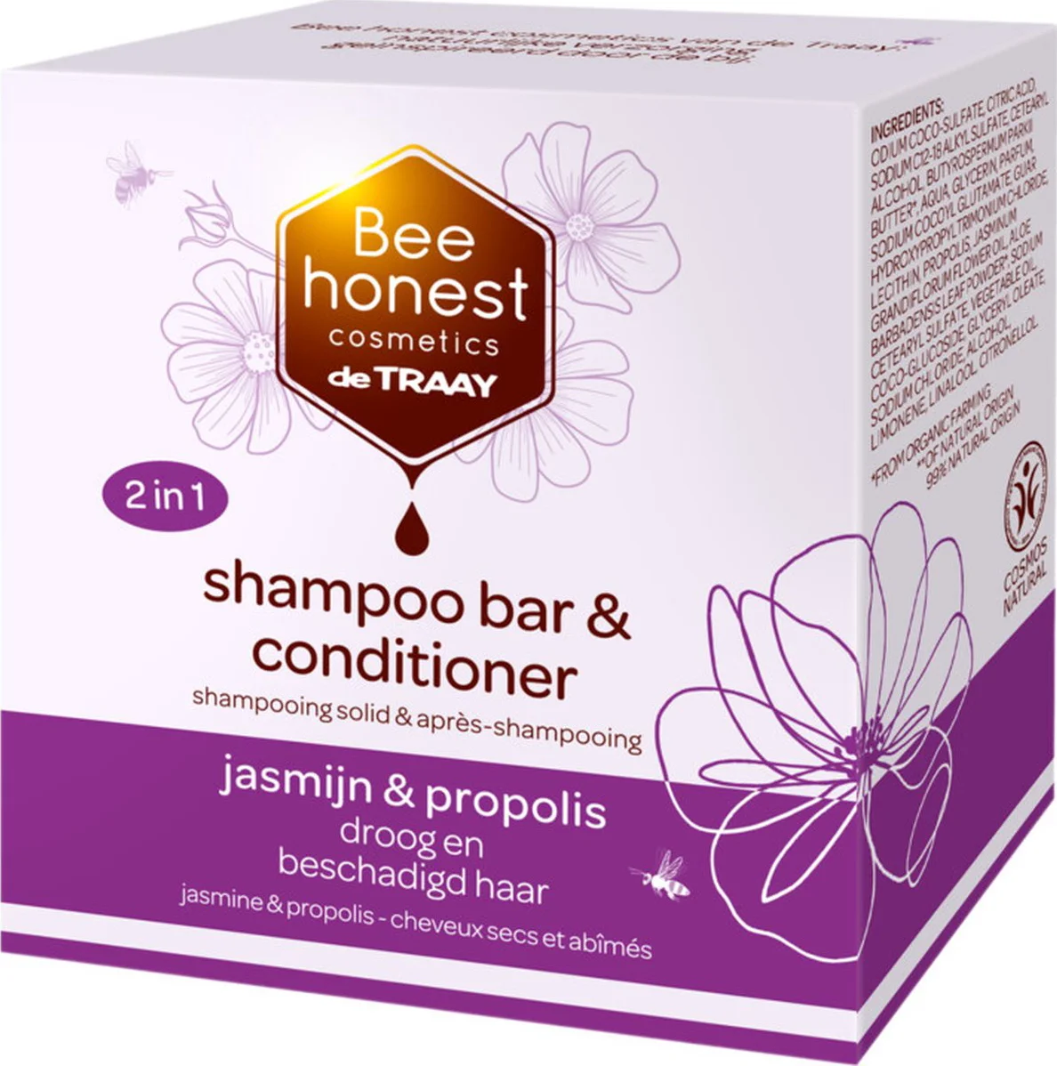 Bee Honest Shampoo Bar & Conditioner - Jasmijn & Propolis 80GR