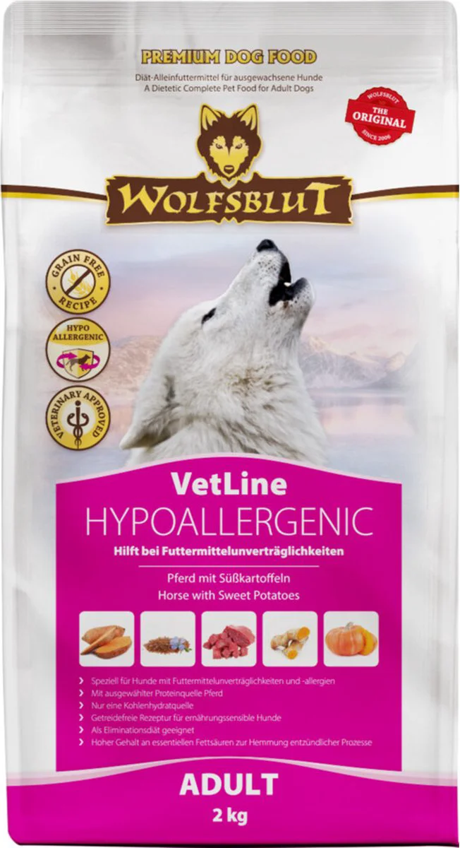 4x Wolfsblut VetLine Hypoallergenic 2 kg