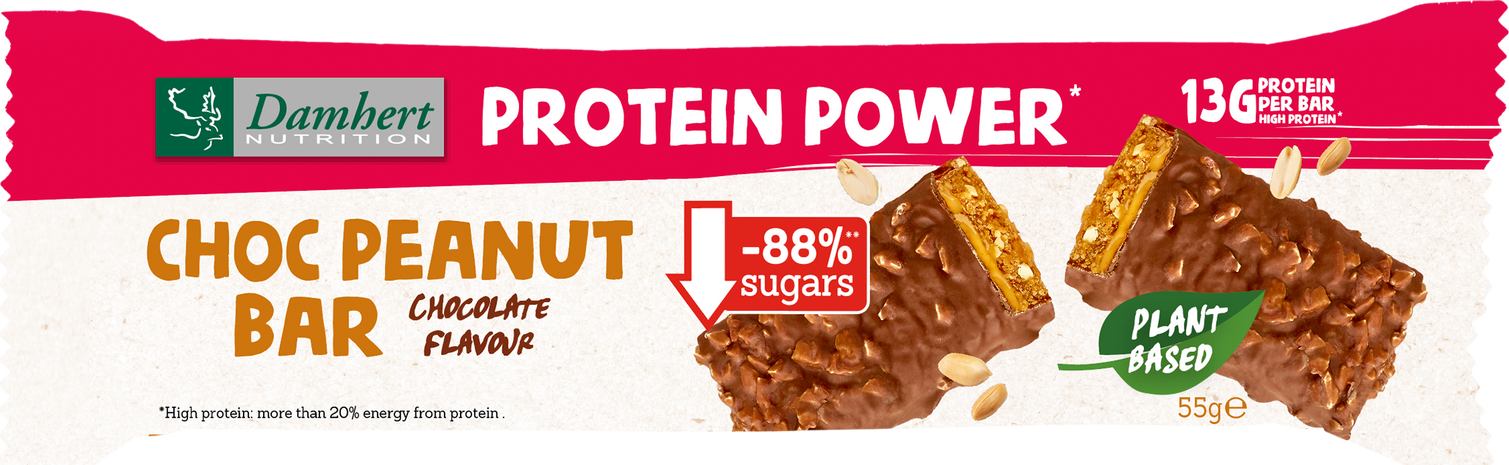 Damhert Protein Power Choc Peanut Bars 55GR