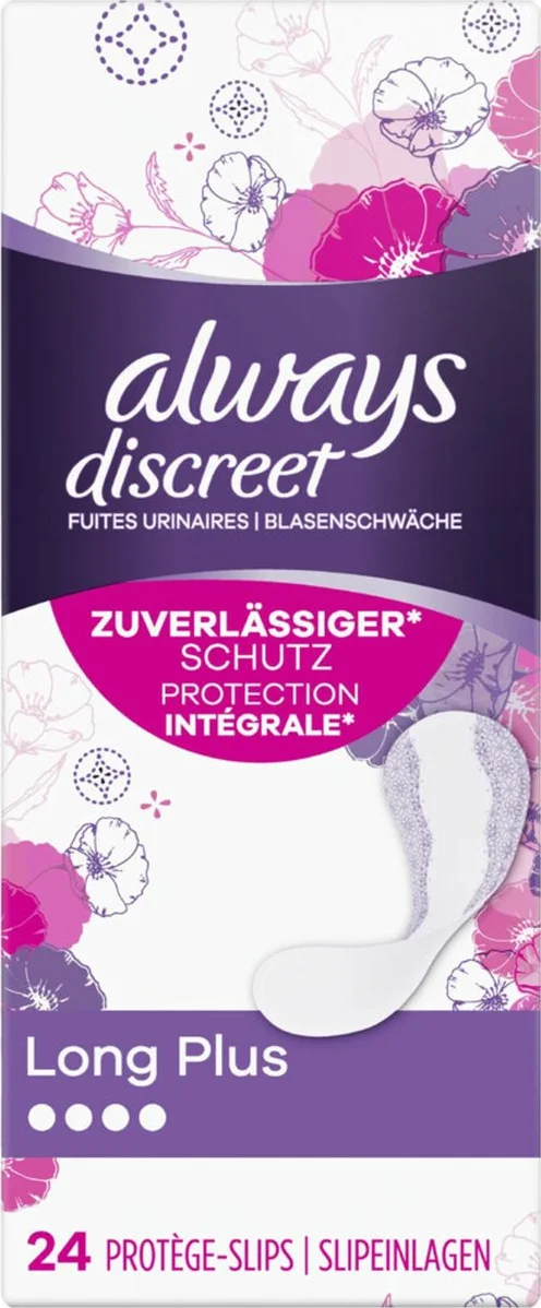 Always Discreet Long+ Inlegkruisjes Urineverlies 24 stuks