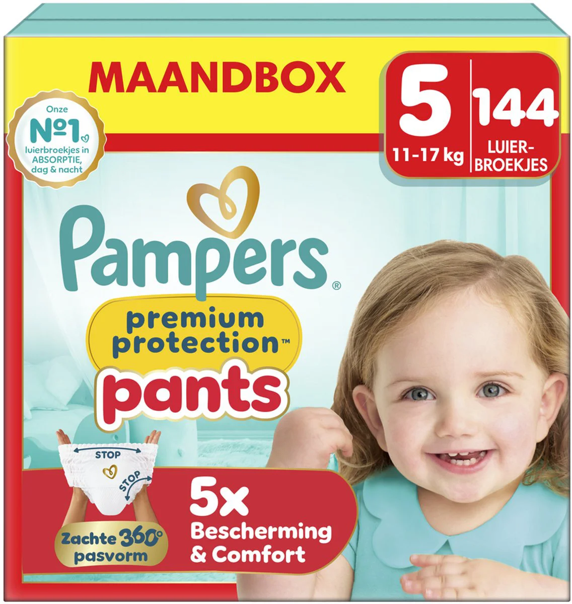Pampers Premium Protection Luierbroekjes Maat 5 (11-17 kg) 144 stuks
