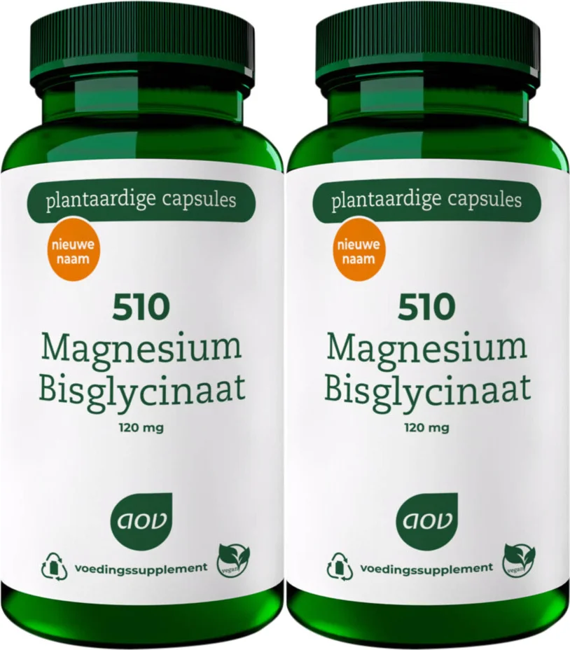 2x AOV 510 Magnesium Bisglycinaat 60 vegacapsules