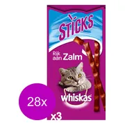 28x Whiskas Sticks Kattensnack Zalm 18 gr