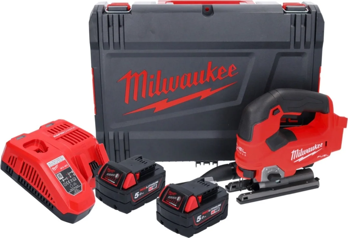 Milwaukee M18 FUEL™ FJS-502X Accu Decoupeerzaag 25mm 18V 5.0Ah in HD-Box - 4933464727