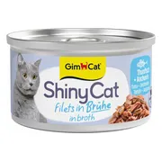 GimCat Kattenvoer Nat ShinyCat Filets in Bouillon Tonijn & Anjovis 70 gr
