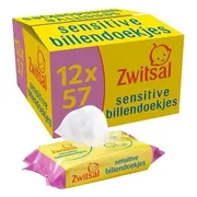 Zwitsal - Billendoekjes Sensitive - 12 x 57 - 684 babydoekjes