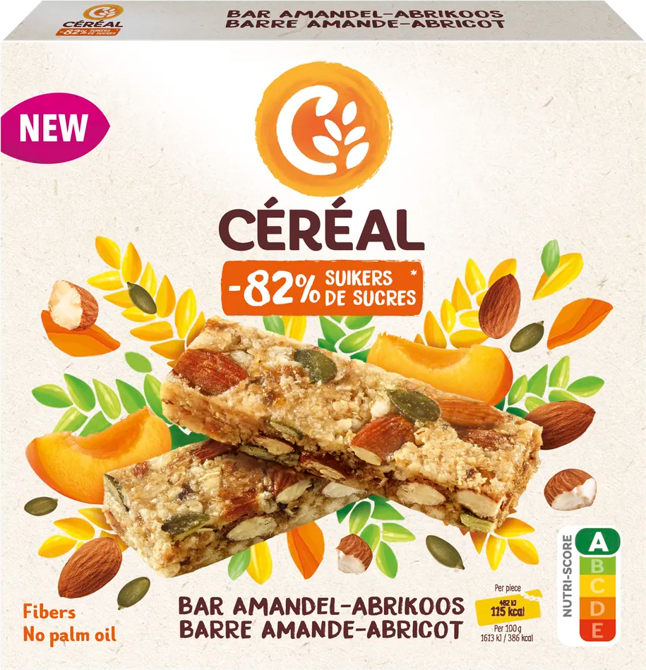 Cereal Bar Amandel & Abrikoos 3ST