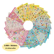 Stickerboek voor Kinderen 3pcs - Stickers Kinderen Knutselen - Stickers Meisjes - Creatief met Stickers Kids - Geschikt als beloningsstickers