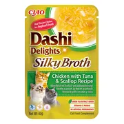 Ciao Dashi Delights Silky Broth Kattenvoer Nat Chicken & Tuna & Scallop 40 gr