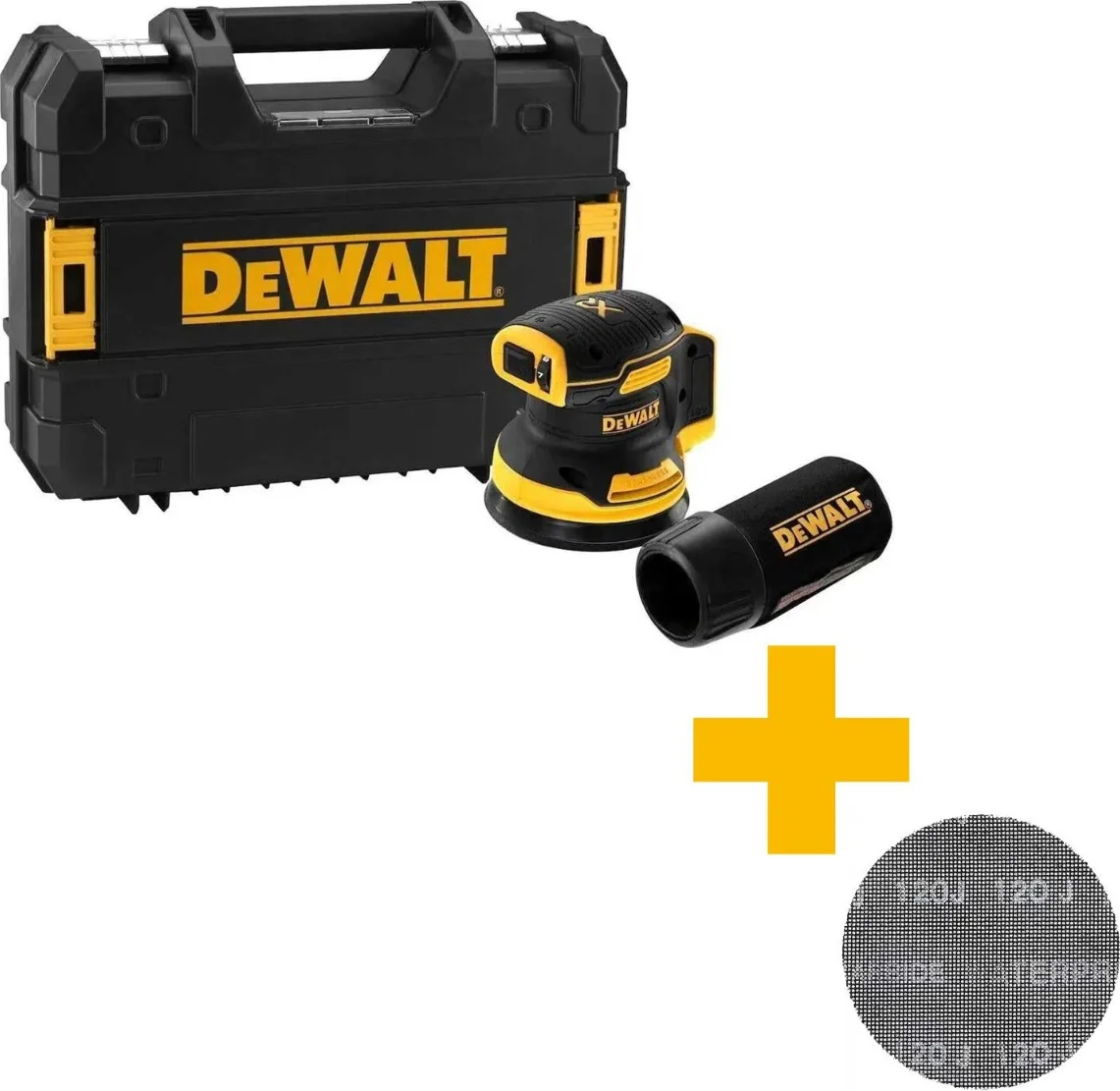 DeWALT DCW210NT Accu excenterschuurmachine 18V XR Basic Body in TSTAK