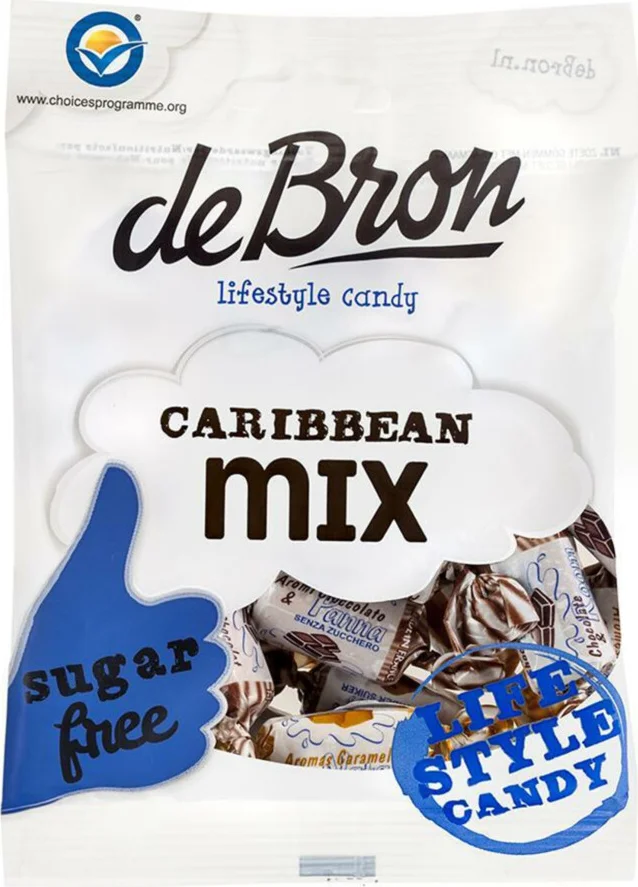 De Bron Caribbean Toffeemix Suikervrij 90GR