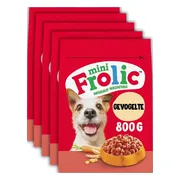5x Frolic Droog Mini Gevogelte 800 gr