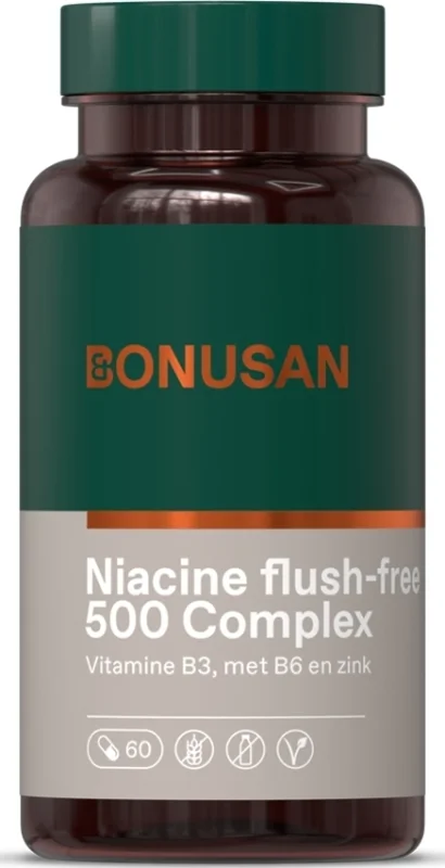 Bonusan Niacine flush-free 500 Complex Capsules 60CP