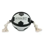 Beeztees Action Voetbal Met Touw Blauw 19 cm