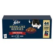 Felix Kattenvoer Nat Multipack Heerlijke Reepjes in Saus 44 x 85 gr