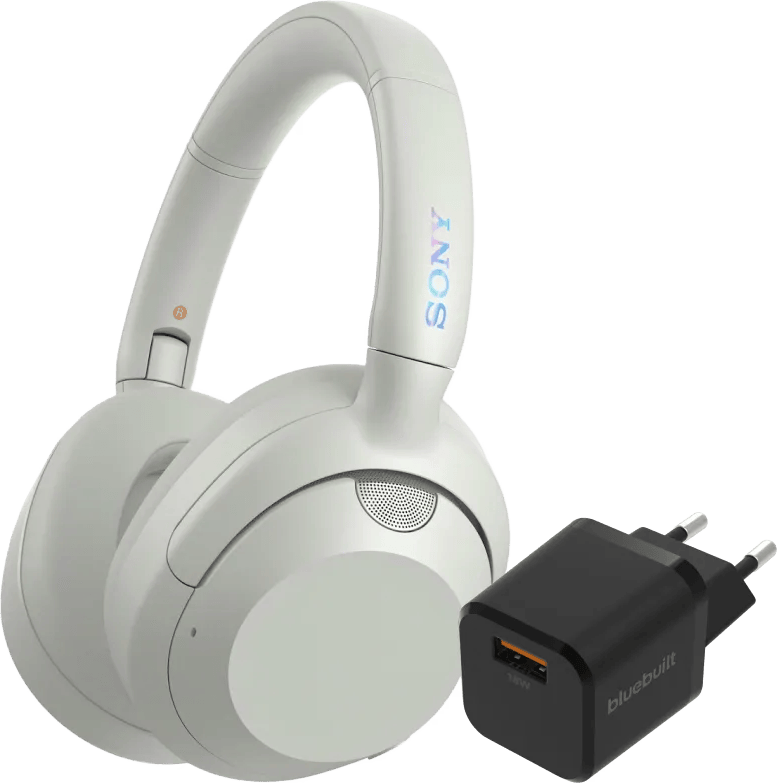 Sony ULT Wear Wit + BlueBuilt Quick Charge Oplader met Usb A Poort 18W Zwart