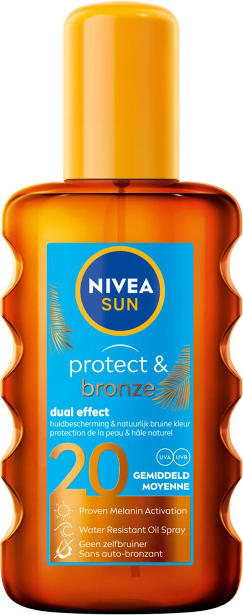 NIVEA Sun Protect & Bronze Zonnebrand Olie Spray SPF 20 200 ml