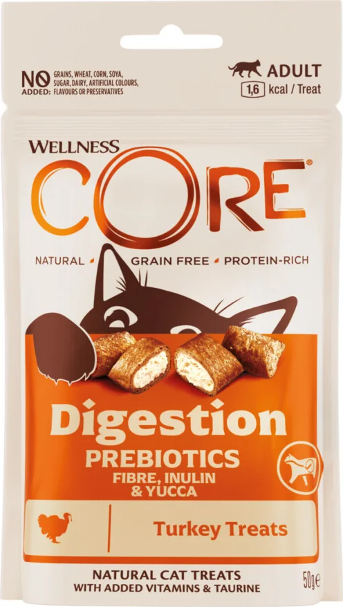 Wellness Core Kattensnack Digestion - Kalkoen 50 gr