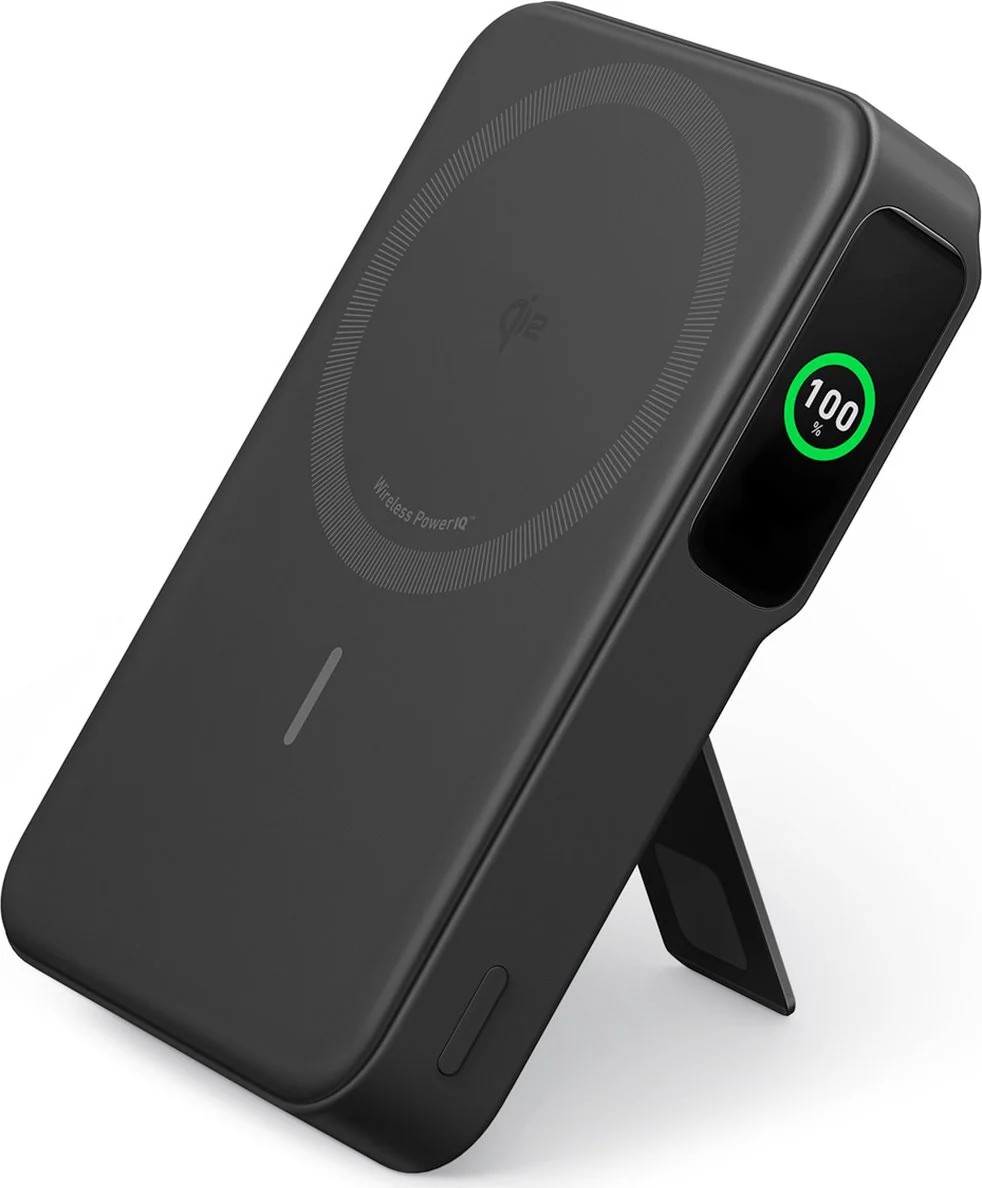 Anker Draadloze Powerbank met MagSafe en Qi2 Magneet 10.000 mAh met Snelladen Zwart