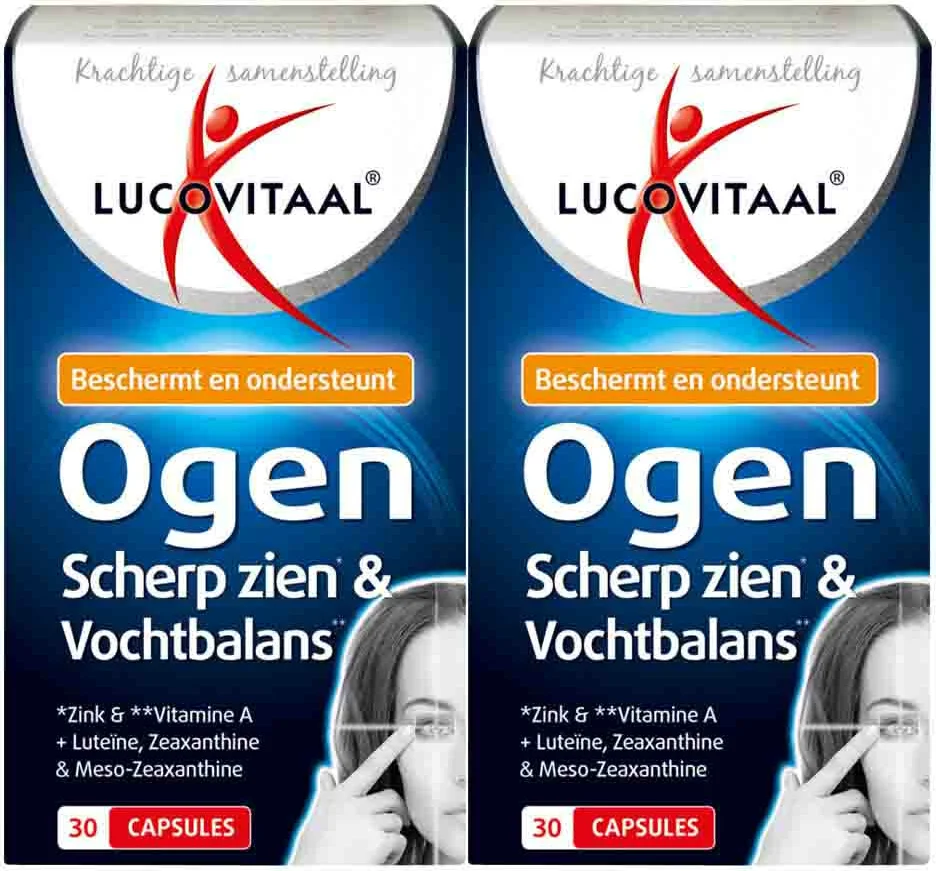 2x Lucovitaal Ogen Scherp Zien en Vochtbalans 30 capsules