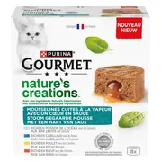 Gourmet Kattenvoer Nat Nature's Creations Mousse met Saus Zeevis 8 x 85 gr