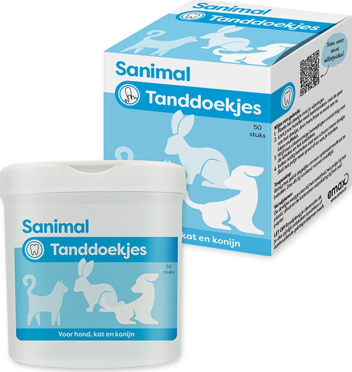 Sanimal Tanddoekjes 50 stuks