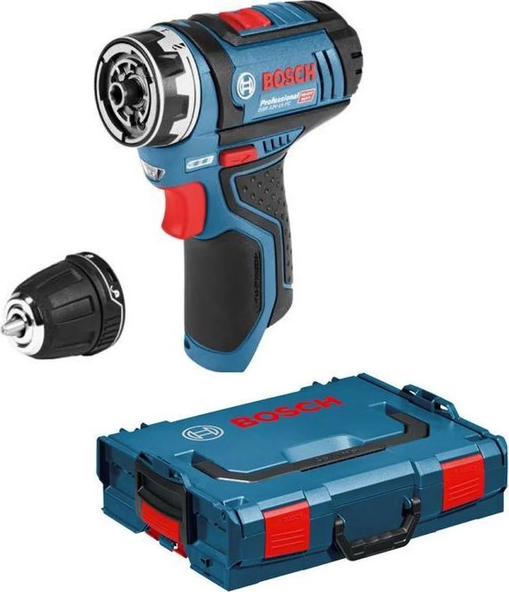Bosch Professional GSR 12V-15 FC FlexiClick schroefboormachine + 1x hulpstuk 12V Basic Body in L-Boxx - 06019F6002