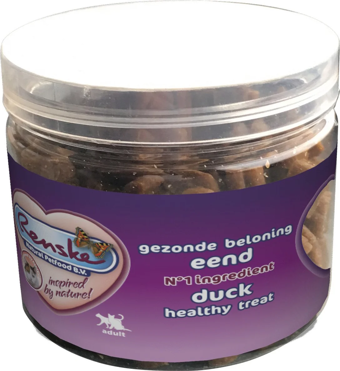 Renske Kattensnack Gezonde Beloning Hartjes Eend 100 gr