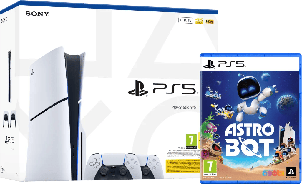 Sony PlayStation 5 Slim Disc Edition + Astro Bot + Extra Controller Wit