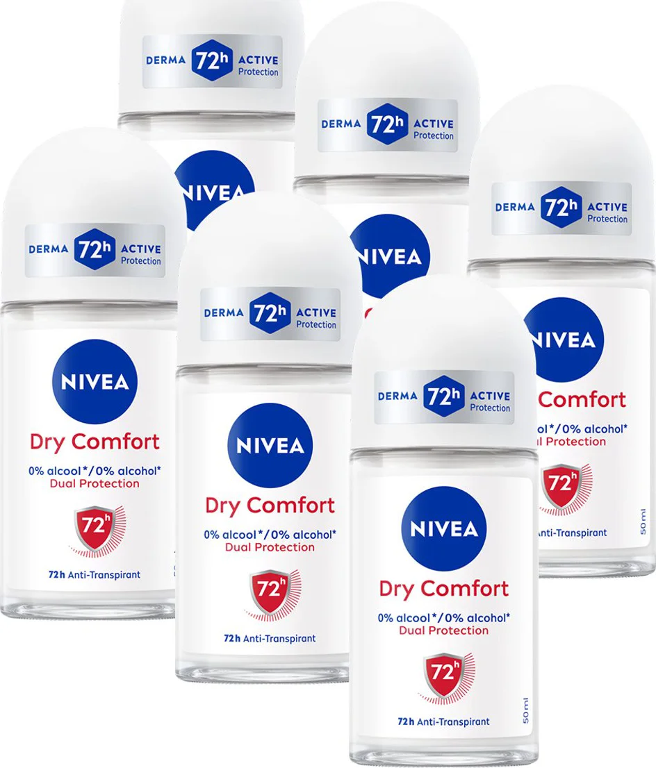 6x NIVEA Deodorant Roller Dry Comfort 50 ml