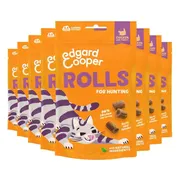 8x Edgard & Cooper Adult Rolls Kattensnack Kip & Kalkoen 45 gr
