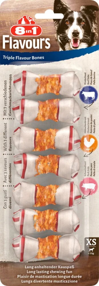 8in1 Triple Flavour Bones XS 7 stuks
