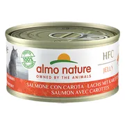 48x Almo Nature HFC Kattenvoer Nat in Gelei Zalm & Wortel 70 gr