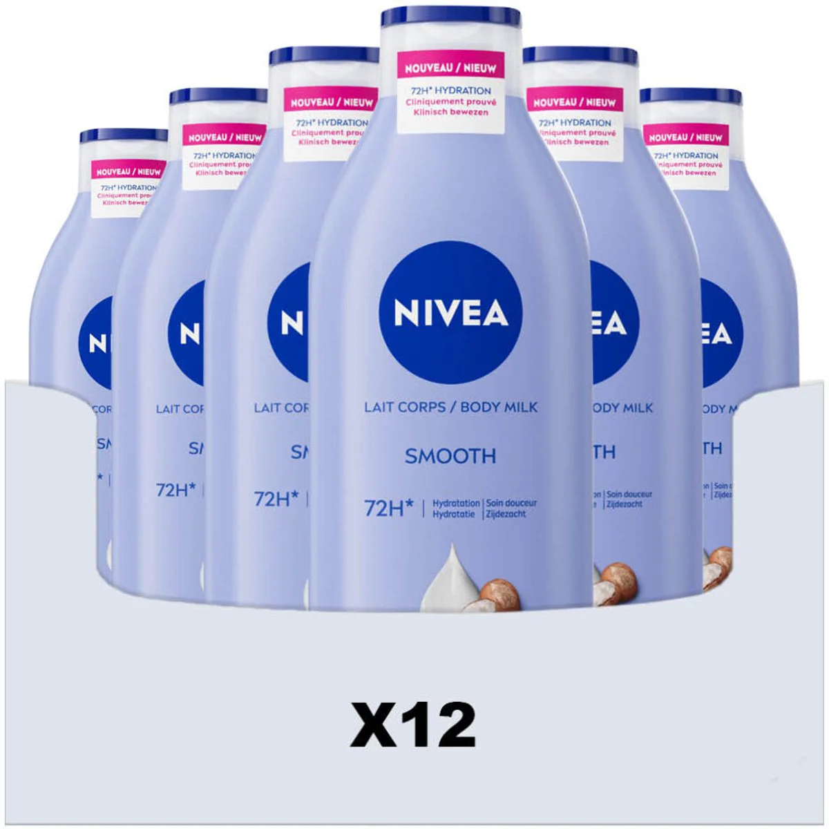 12x NIVEA Zijdezachte Body Milk 400 ml