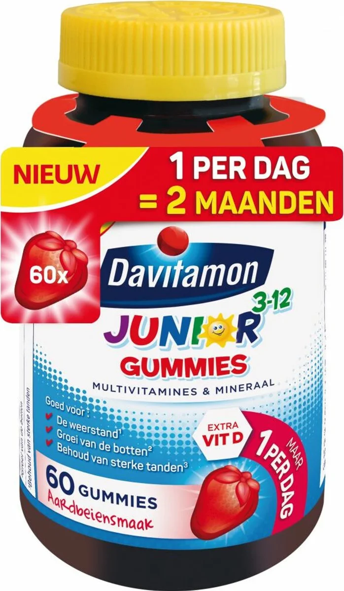 4x Davitamon Junior Gummies 3-12 jaar 60 gummies