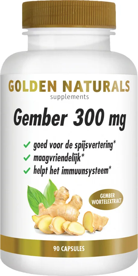2x Golden Naturals Gember 300 mg 90 capsules