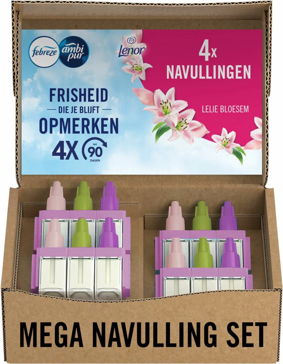 Ambi Pur Elektrische Luchtverfrisser Navulling Lelie Bloesem 4 stuks