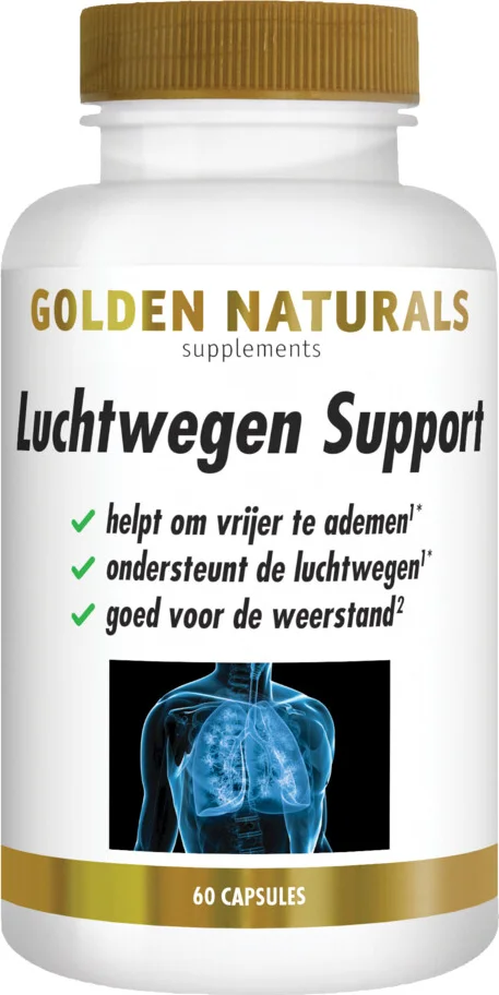 2x Golden Naturals Luchtwegen Support 60 vegacapsules