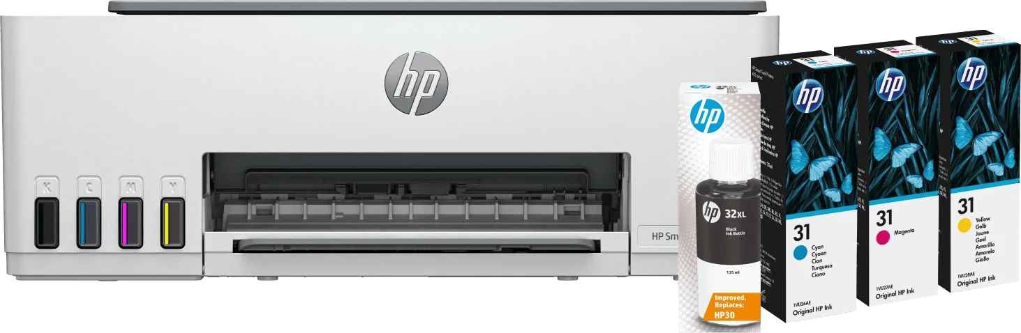 HP Smart Tank 5105 + 1 set extra inktflesjes