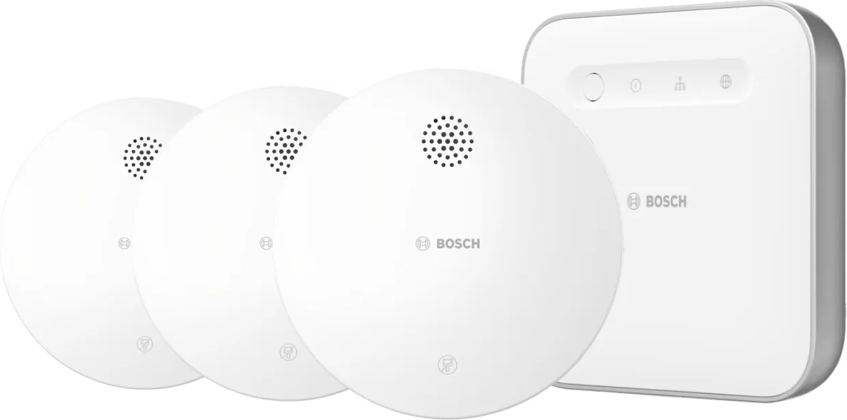 Bosch Draadloze Rookmelder 3-Pack + Bosch Smart Home Controller