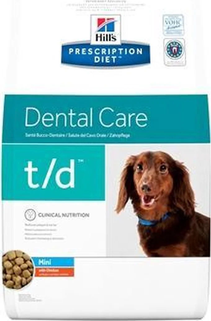 Hill's Prescription Diet t/d Mini Dental Care Hondenvoer Droog Kip 3 kg