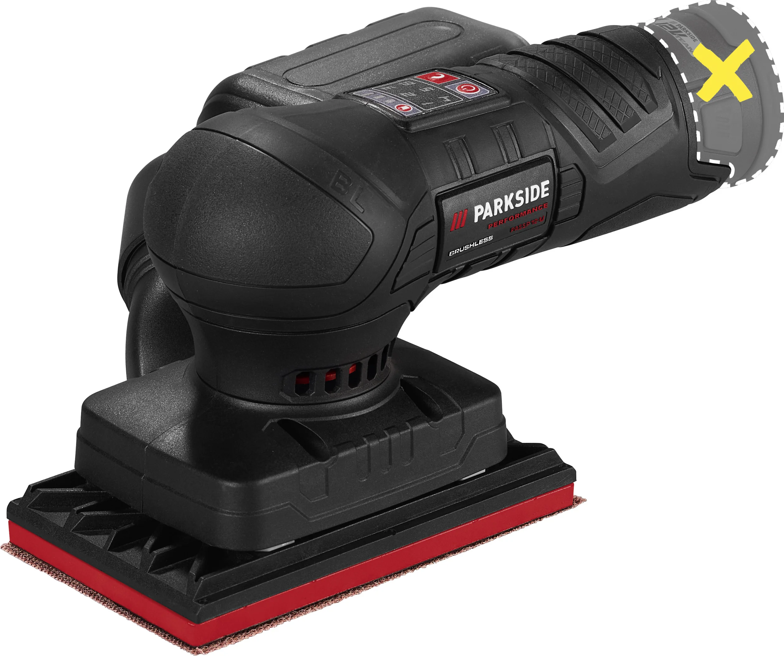 PARKSIDE PERFORMANCE Accu-excentrische schuurmachine of -vlakschuurmachine 12 V zonder accu en lader