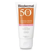 Biodermal Zonnebrand Crème Gezicht Gevoelige Huid SPF50+ 50 ML