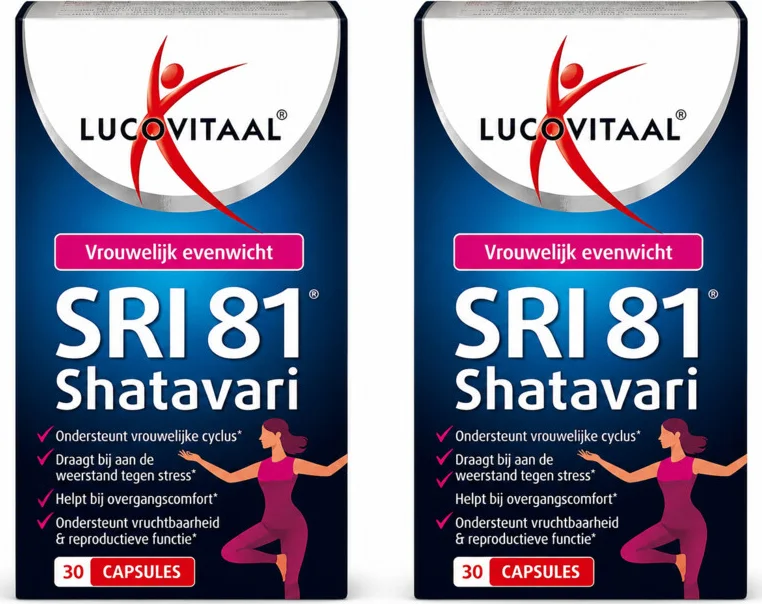 2x Lucovitaal SRI 81 Shatavari 30 capsules