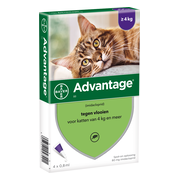 Advantage Anti Vlooiendruppels 80 Kat vanaf 4 kg 4 pipetten