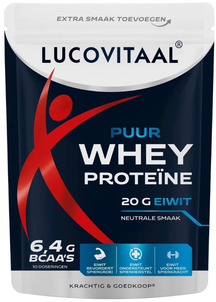 2x Lucovitaal Proteïne Whey Poeder Puur 250 gr
