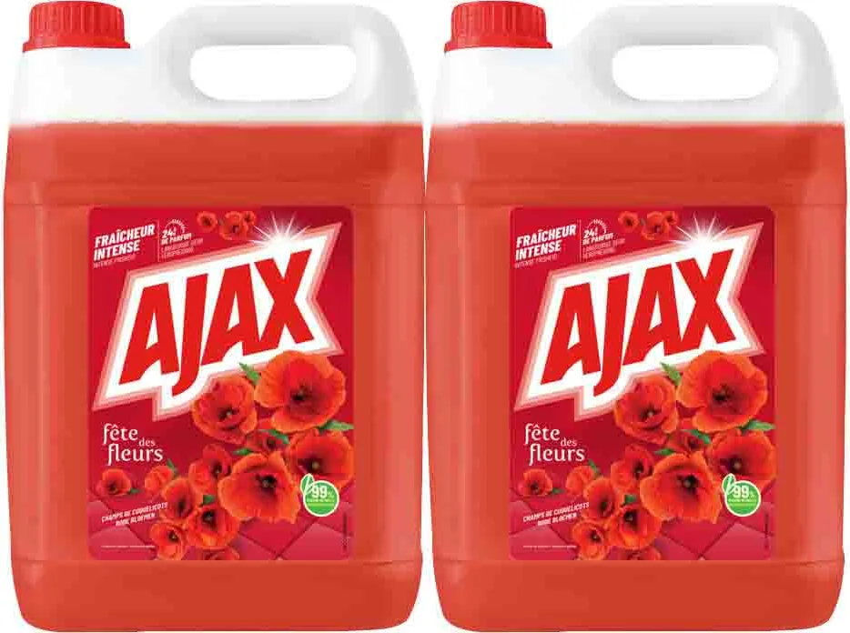 2x Ajax Allesreiniger Rode Bloemen 5 liter