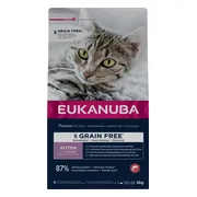 4x Eukanuba Kattenvoer Droog Kitten Graanvrij Zalm 2 kg